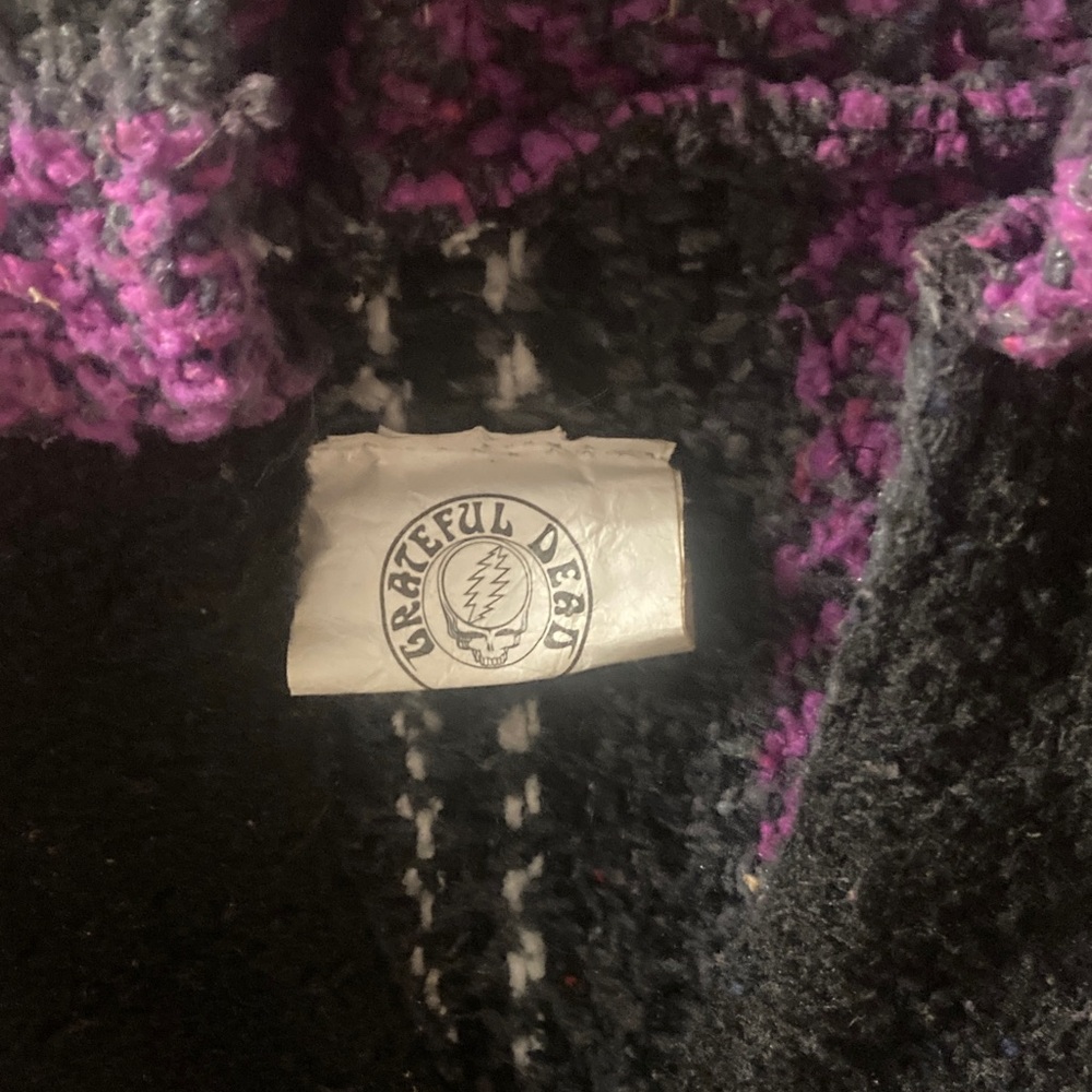 Grateful Dead Black and Purple Knit Sweater